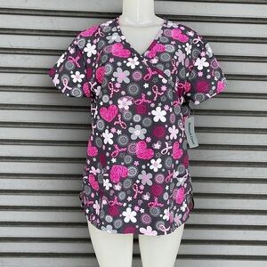 Bannock Court Scrub Flowers Top Size M